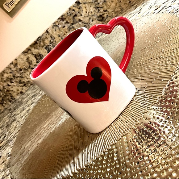 Disney Store Mickey Mouse Black Red Love Coffee Mug - Picture 4 of 6